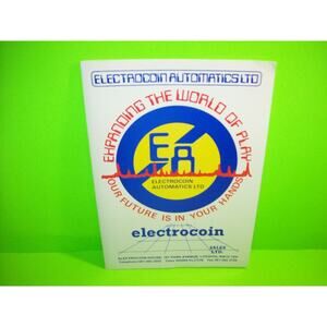Electrocoin Original Promo Folder Portfolio Arcade Game And Pinball Flyers UK
